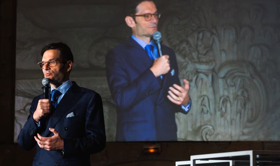 Joseph Oughourlian, presidente del Grupo Prisa, este martes durante su intervención en el foro World in Progress, que se ha celebrado en Chantilly (Francia).Levy Yann (Yann Levy)