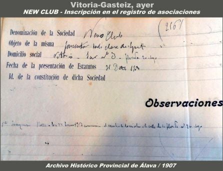 Registro del New Club