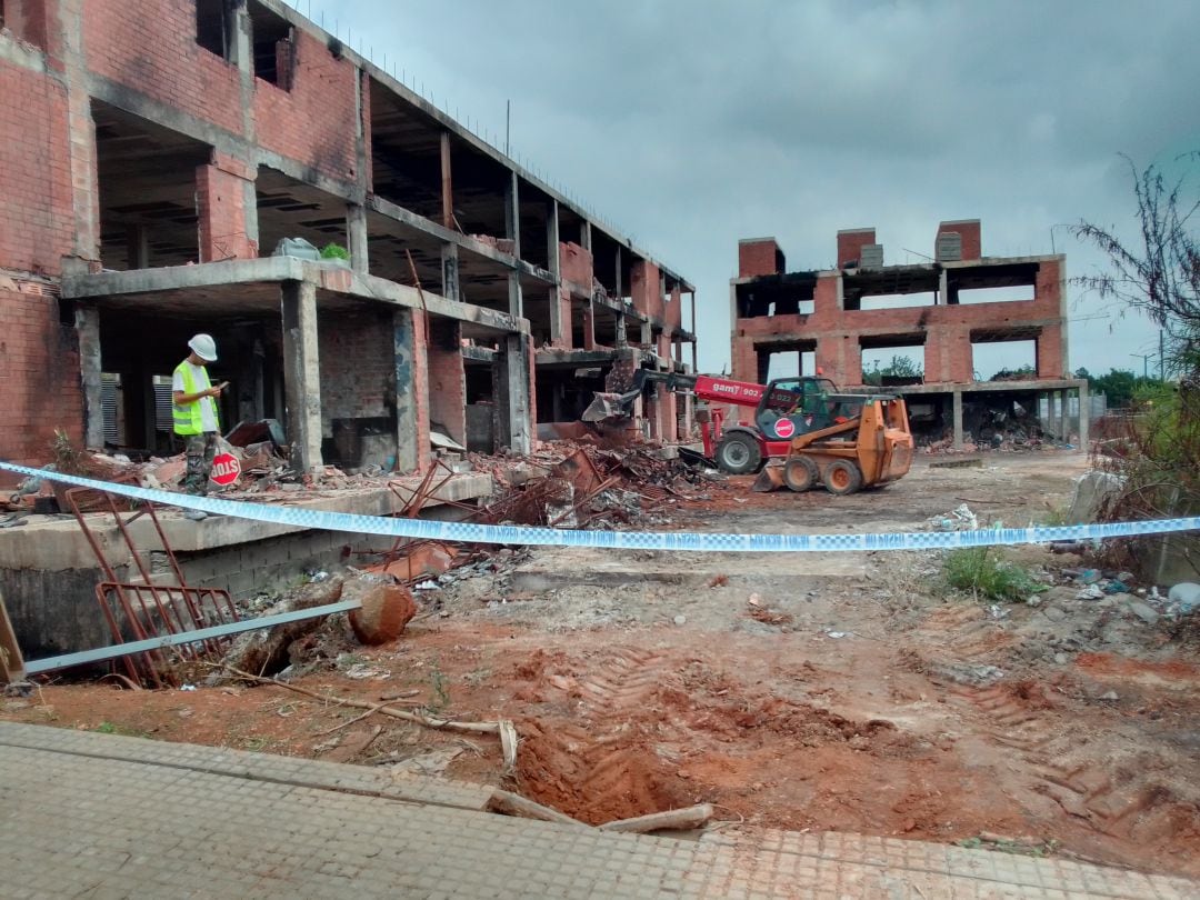 Imagen de archivo de las obras de limpieza en el edificio.