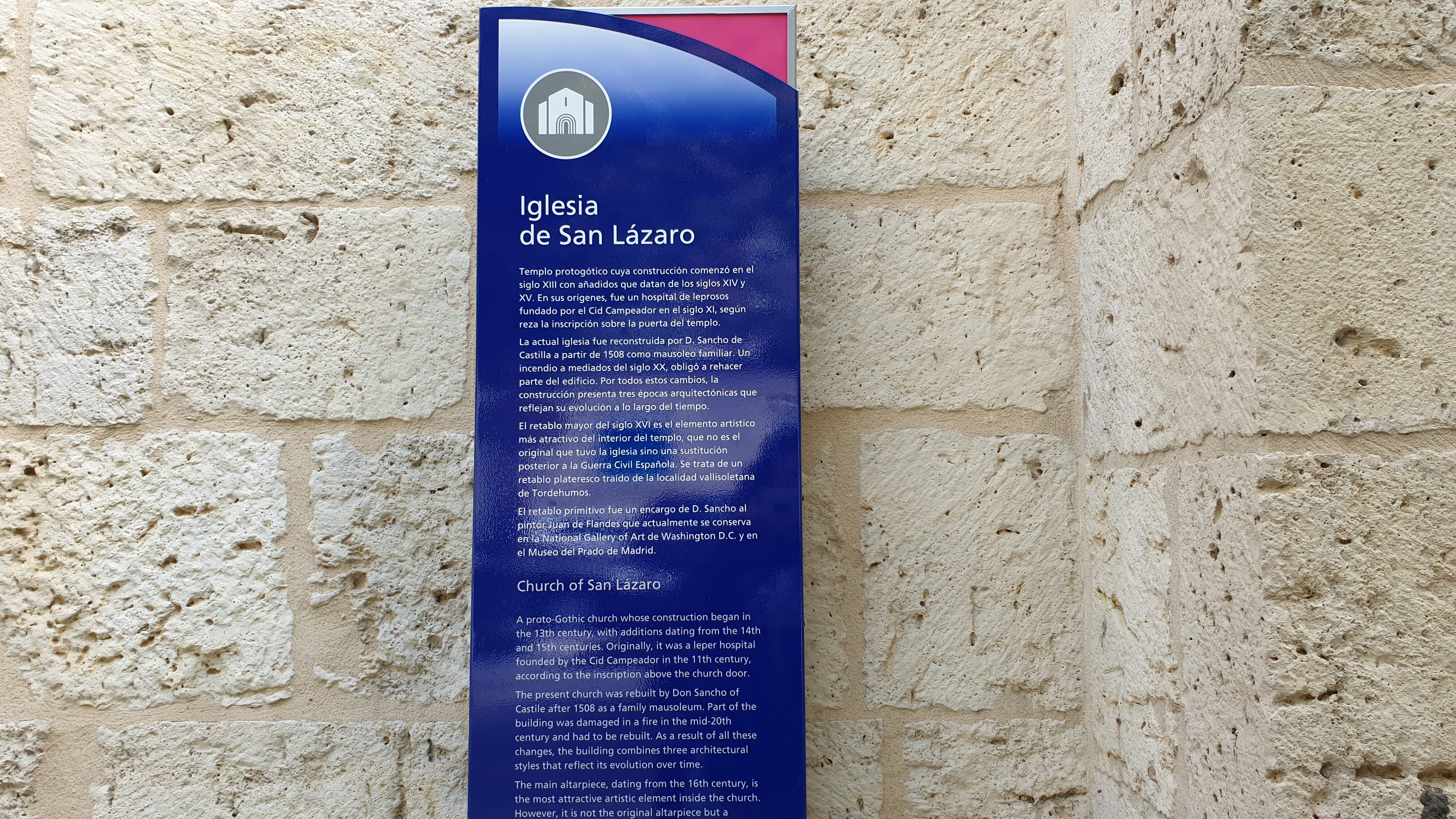 Cartel colocado a la puerta de san Lázaro