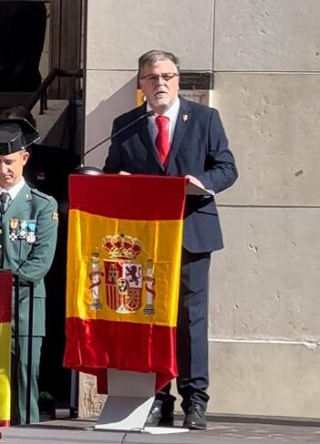 El Alcalde de Villena durante el acto