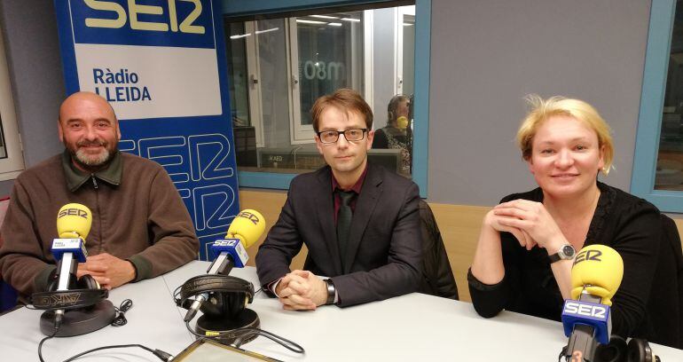 Pablo de la Rosa, de Green House 2000; Abel Díaz, de Ideanimal; i Paula Anadon de Anadon Veterinarios.