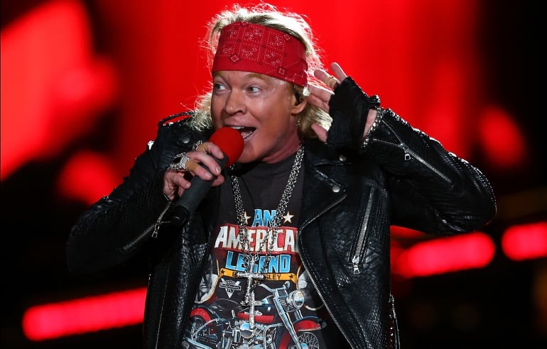 Axl Rose durante un concierto de Guns n Roses en Australia