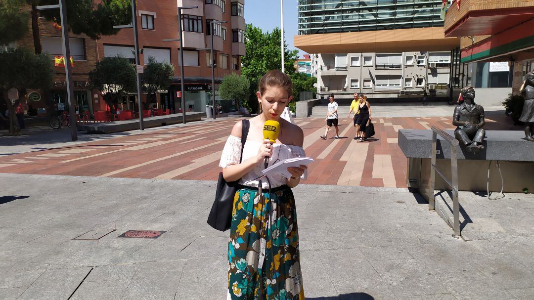 Beatriz San José desde la calle Mayor de Alcorcón