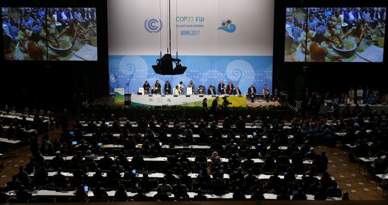 Ceremonia de inauguración de la Cumbre del Clima de Bonn (Alemania) que preside Fiji. 