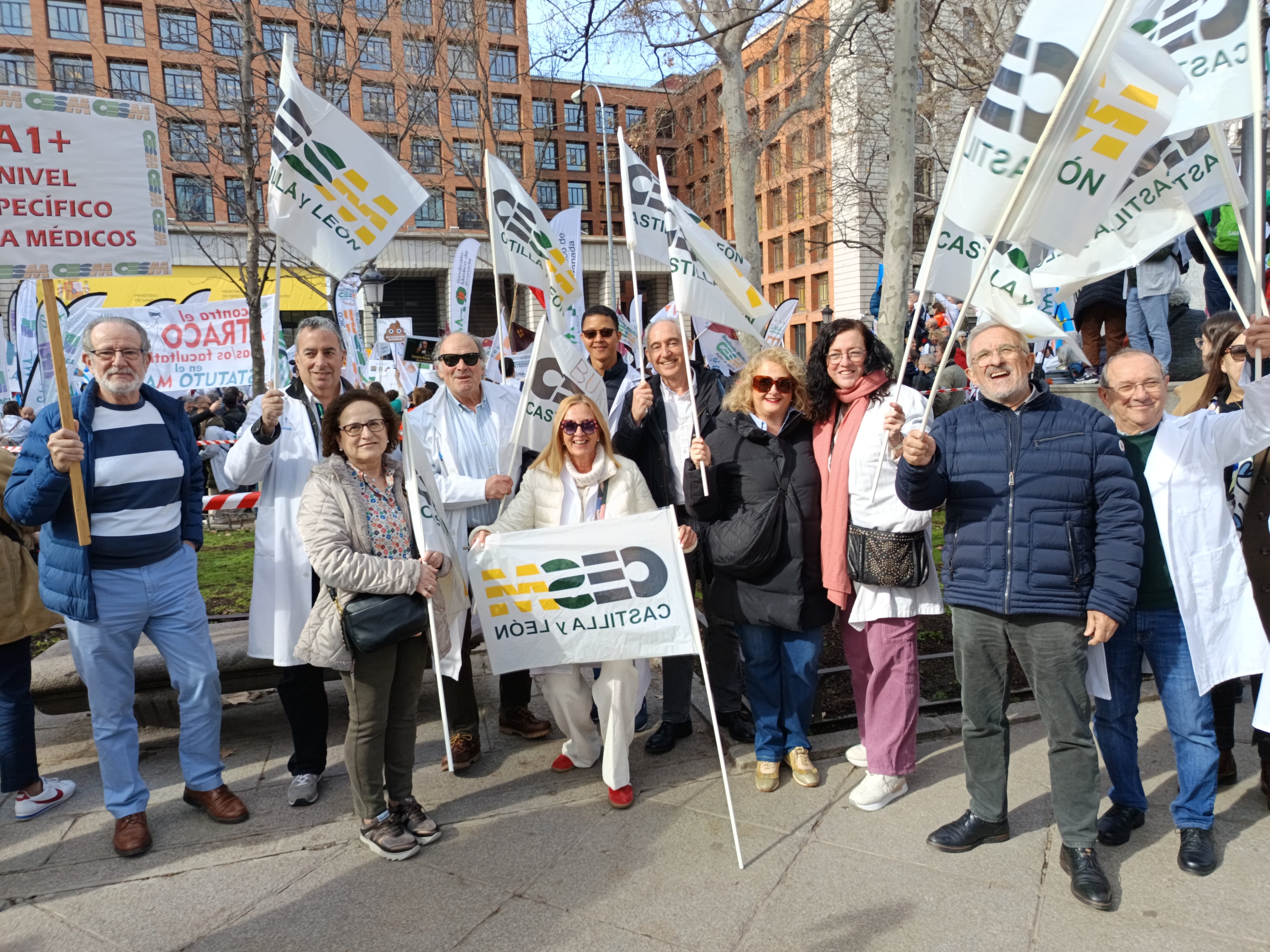 Médicos de Burgos se han sumado a la manifestación en Madrid de la profesión en contra del borrador de Estatuto Marco