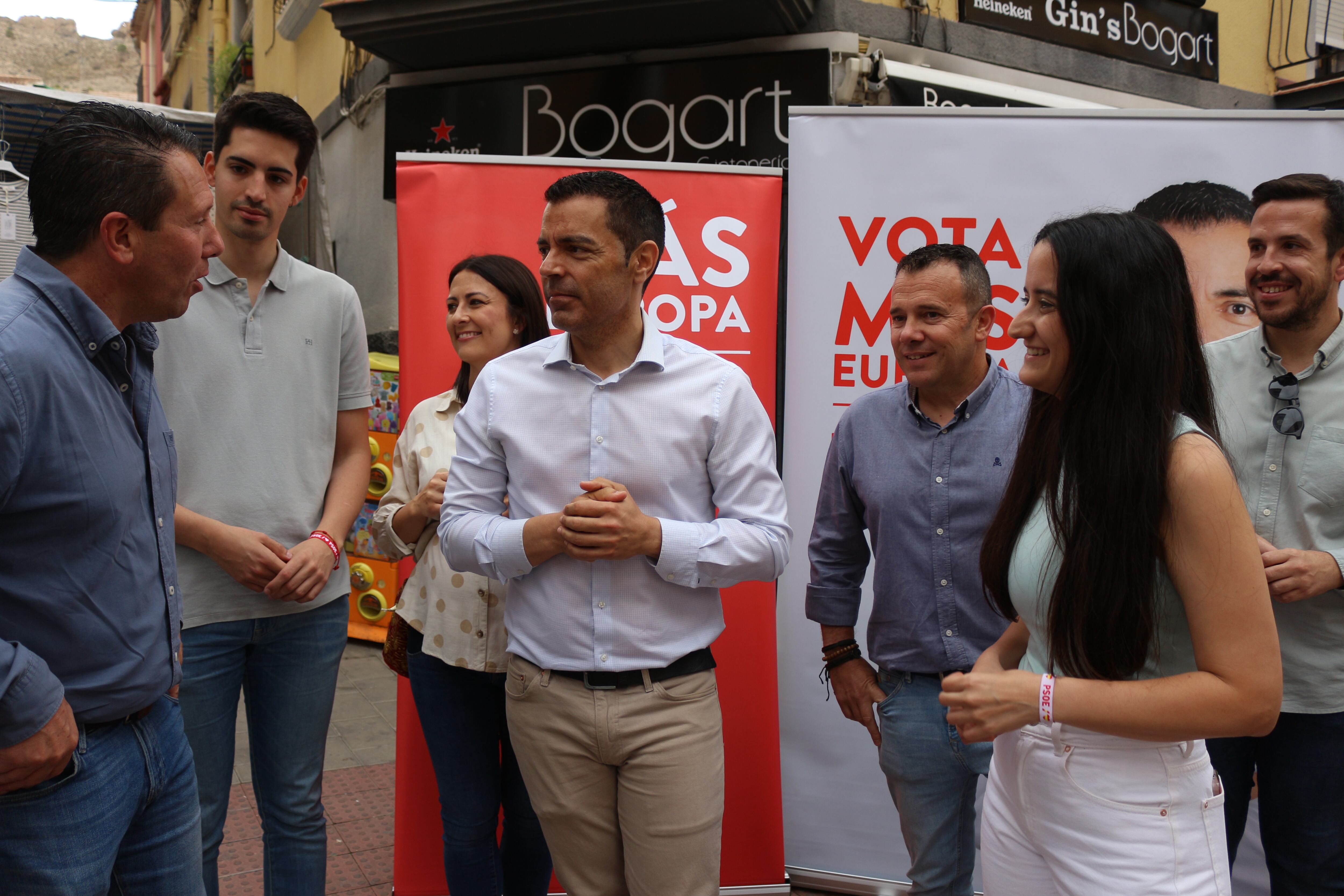 El socialista Marcos Ros hoy en Mula