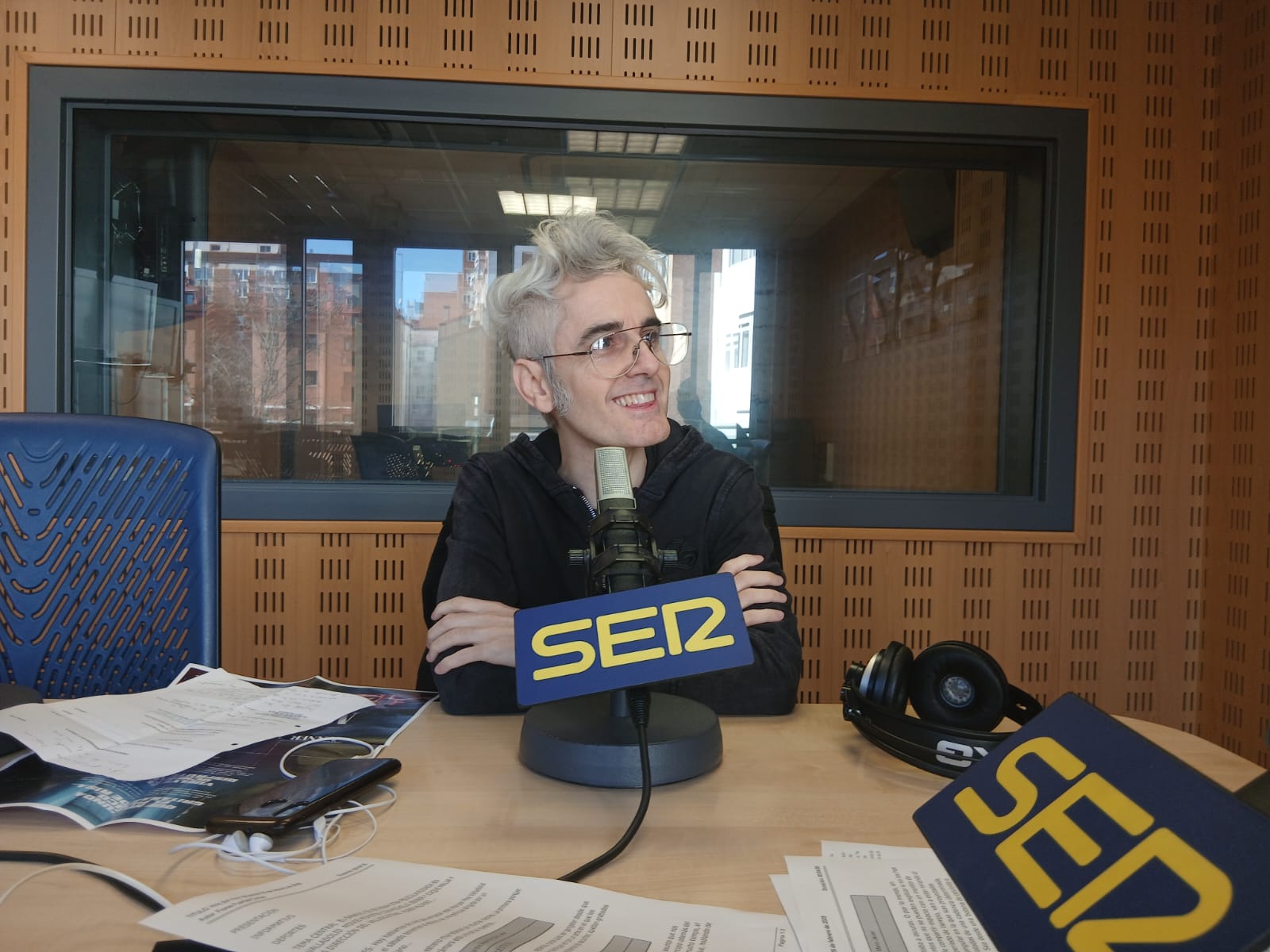 Rubén Alonso, director de cine, en el transcurso de la entrevista