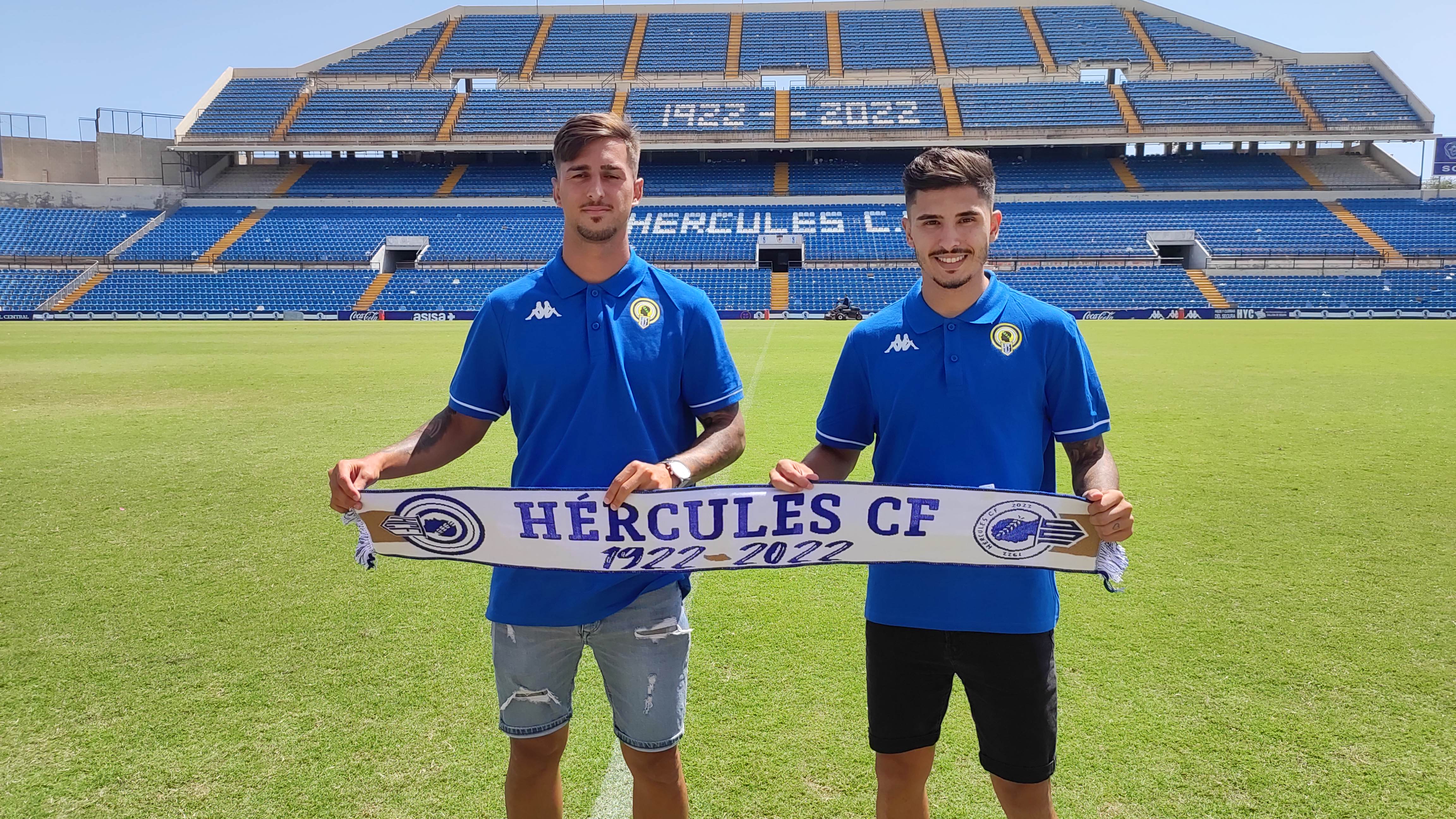 Víctor Villacañas y Cristian Cedrés, jugadores del Hércules CF