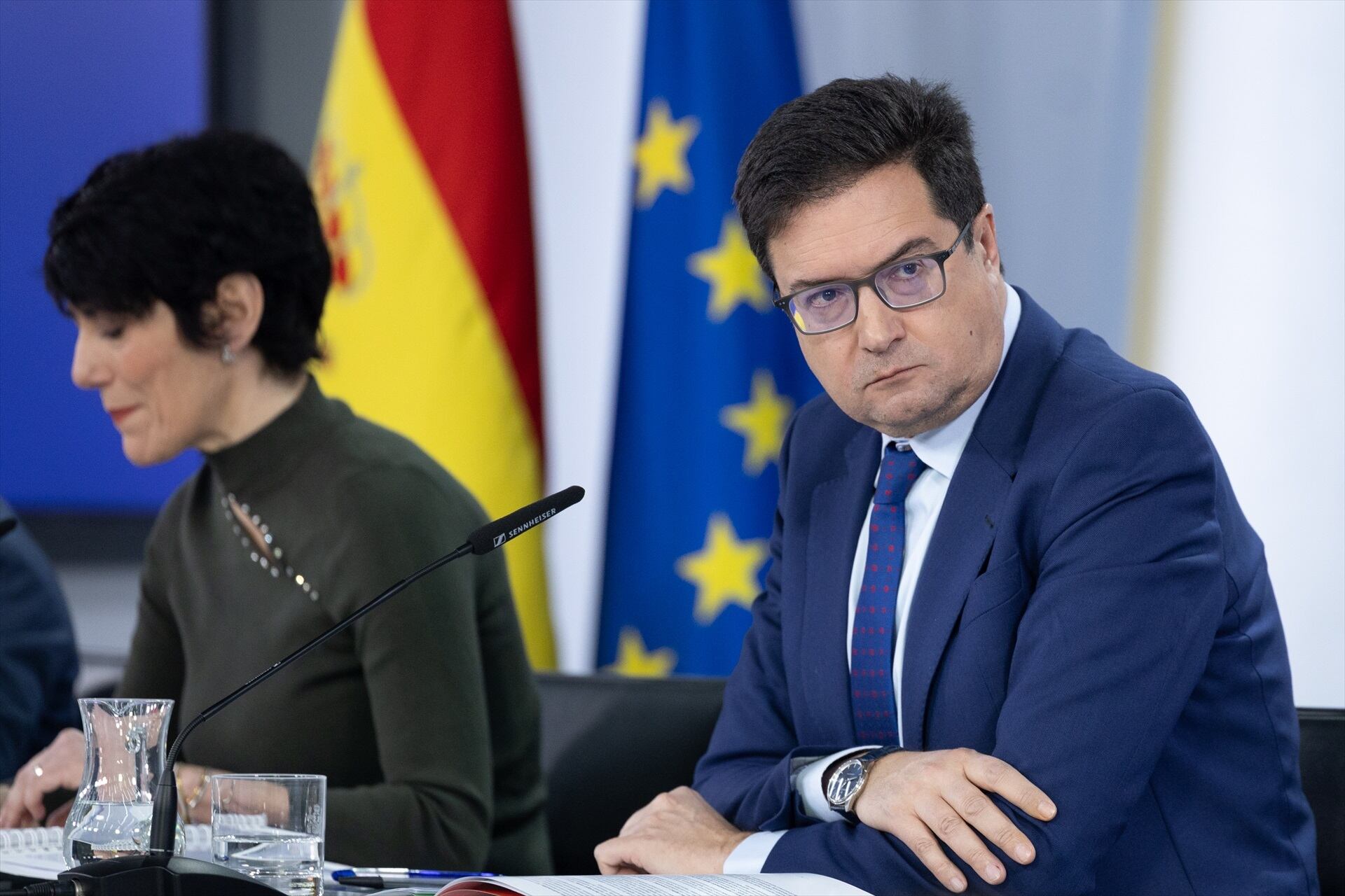 El ministro para la Transformación Digital, Óscar López, durante una rueda de prensa tras el Consejo de Ministros