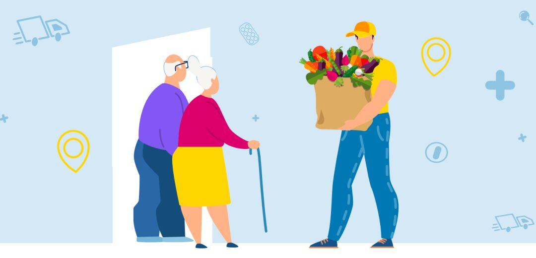 Reparto de compra a domicilio