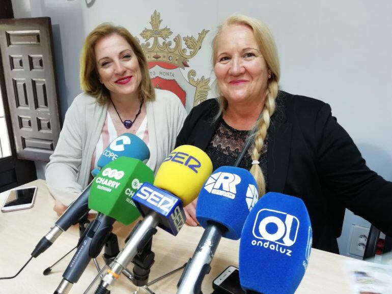 La concejal de Participación Ciudadana, Mari Paz Aguilar, junto a la alcaldesa pedánea, Berni Sánchez