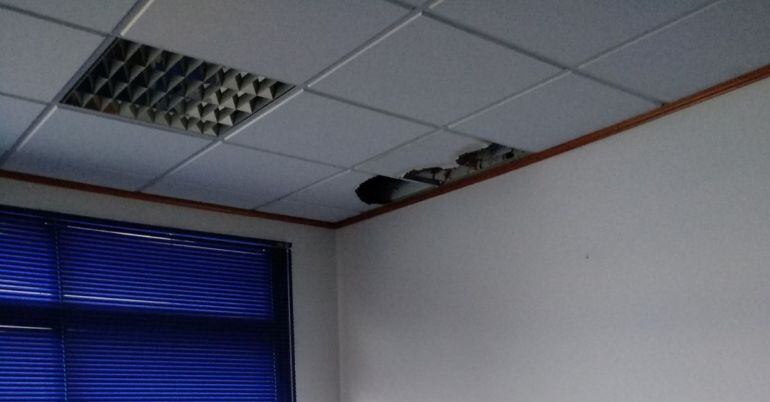 Estancia donde se produjeron los desprendimientos del techo