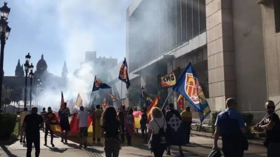 Manifestación ultra en Barcelona