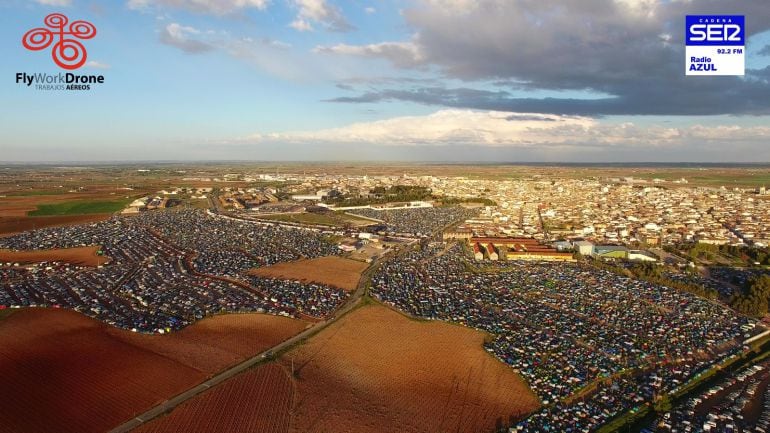 Imagen aérea de archivo de uno de los festivales (Archivo)