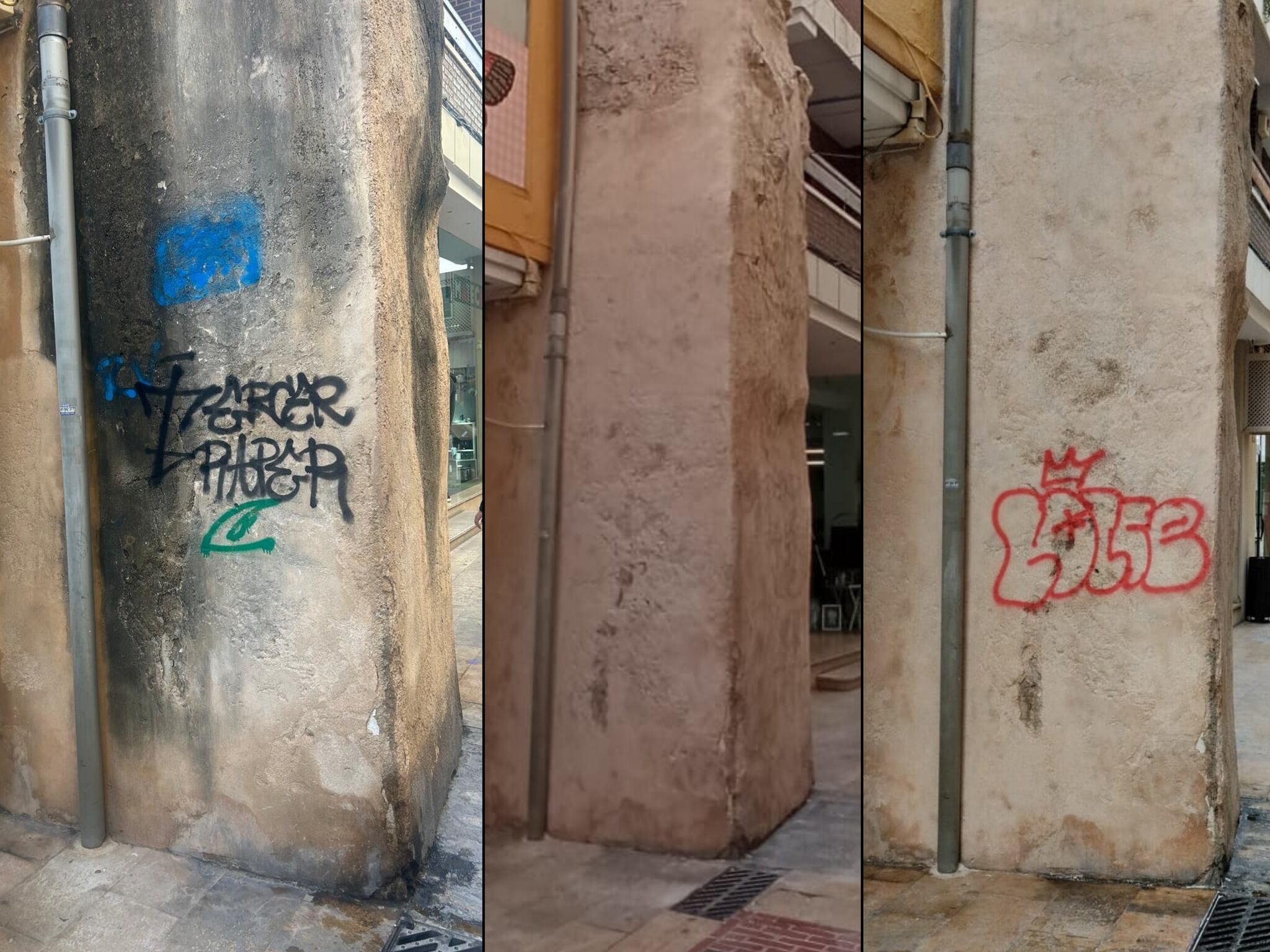 Actos vandálicos en la muralla medieval de Gandia