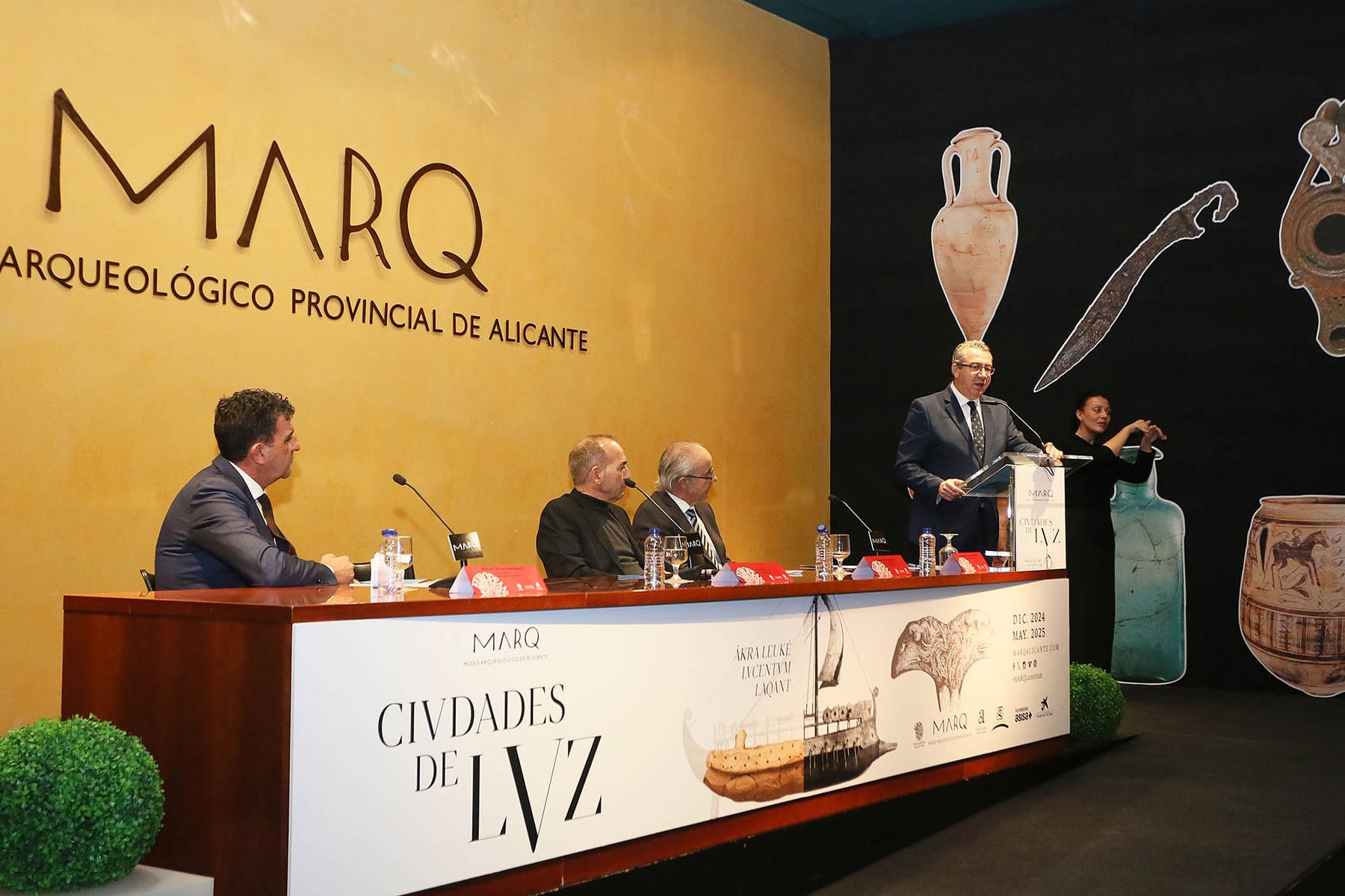 El presidente de la Diputación, Toni Pérez, durante su intervención en la presentación de esta nueva exposición