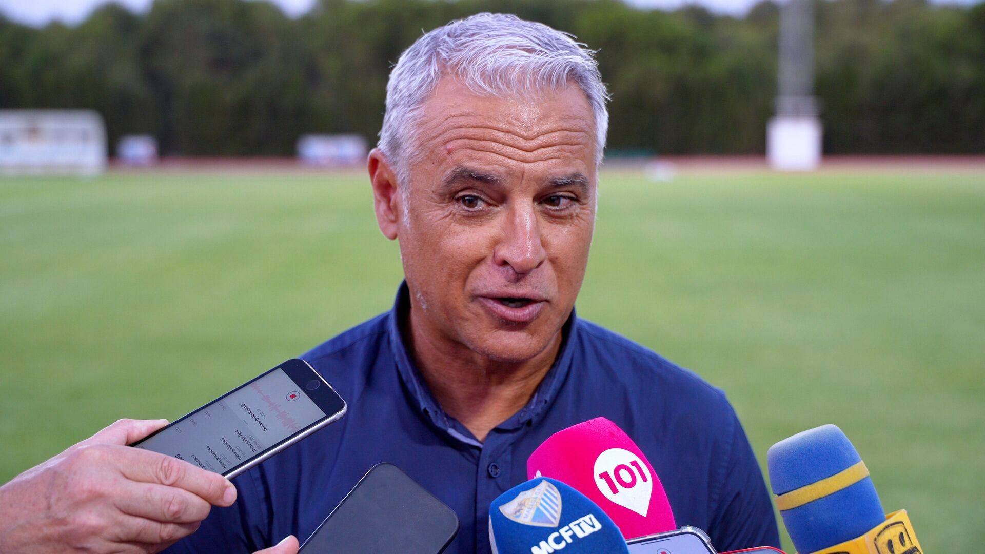 Pellicer habla ante los medios tras el amistoso Málaga - Marbella