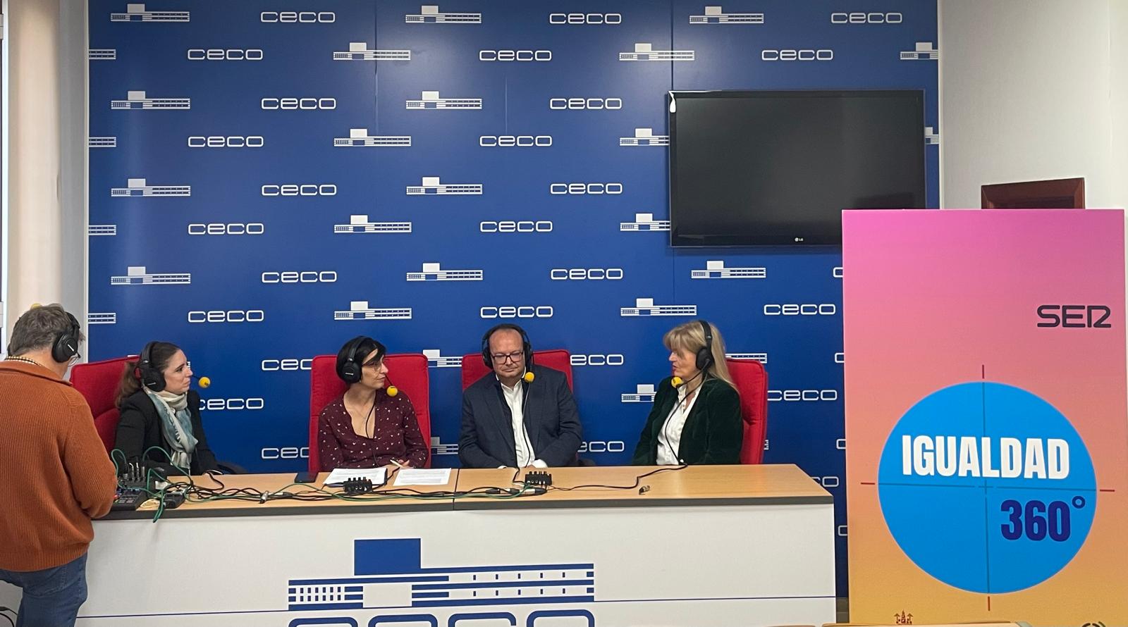 Ana Pérez, de Infrico (izquierda); María José Martínez, Miguel Luque, Dobuss; Mari Paz García, Jugando en Azahara. 