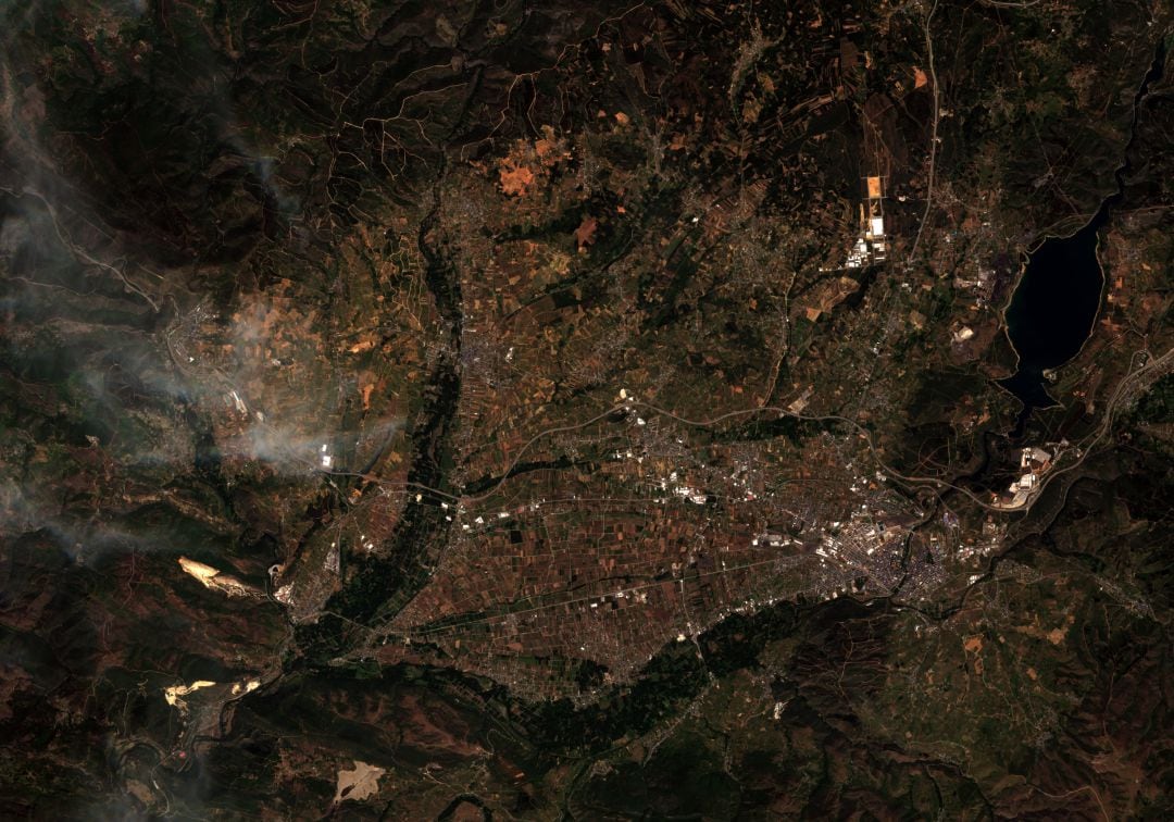 Imagen de Ponferrada desde el satélite Sentinel 3