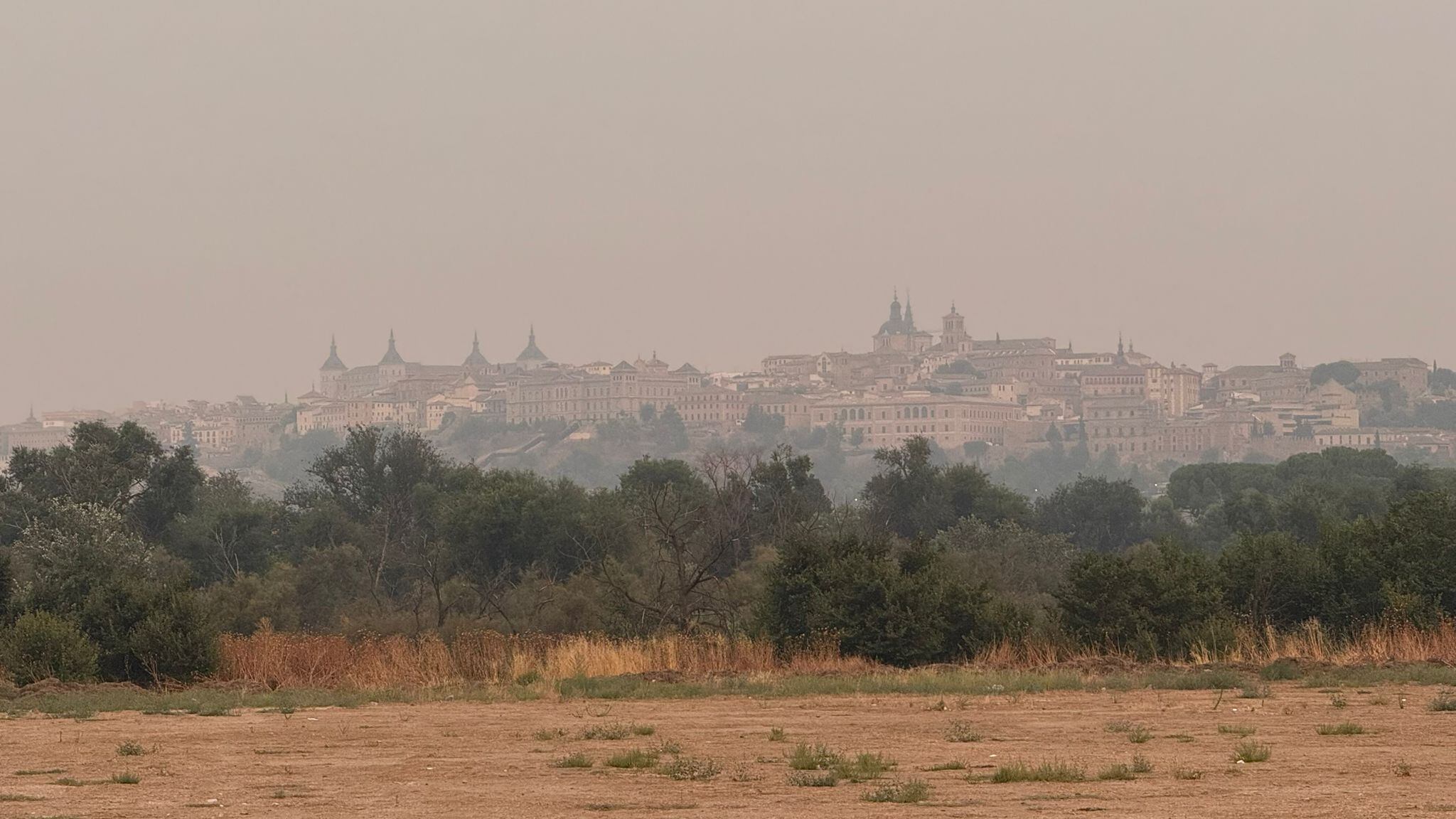 Estado de los cielos en Toledo durante la tarde de este lunes