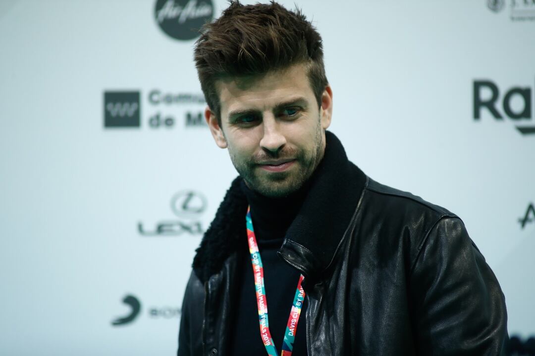 Gerard Piqué durante la Copa Davis