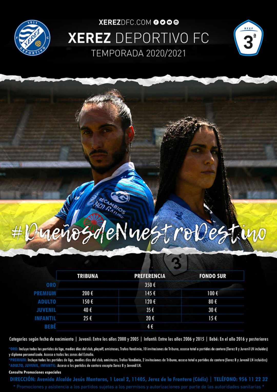 Cartel y precios de la campaña de abonados