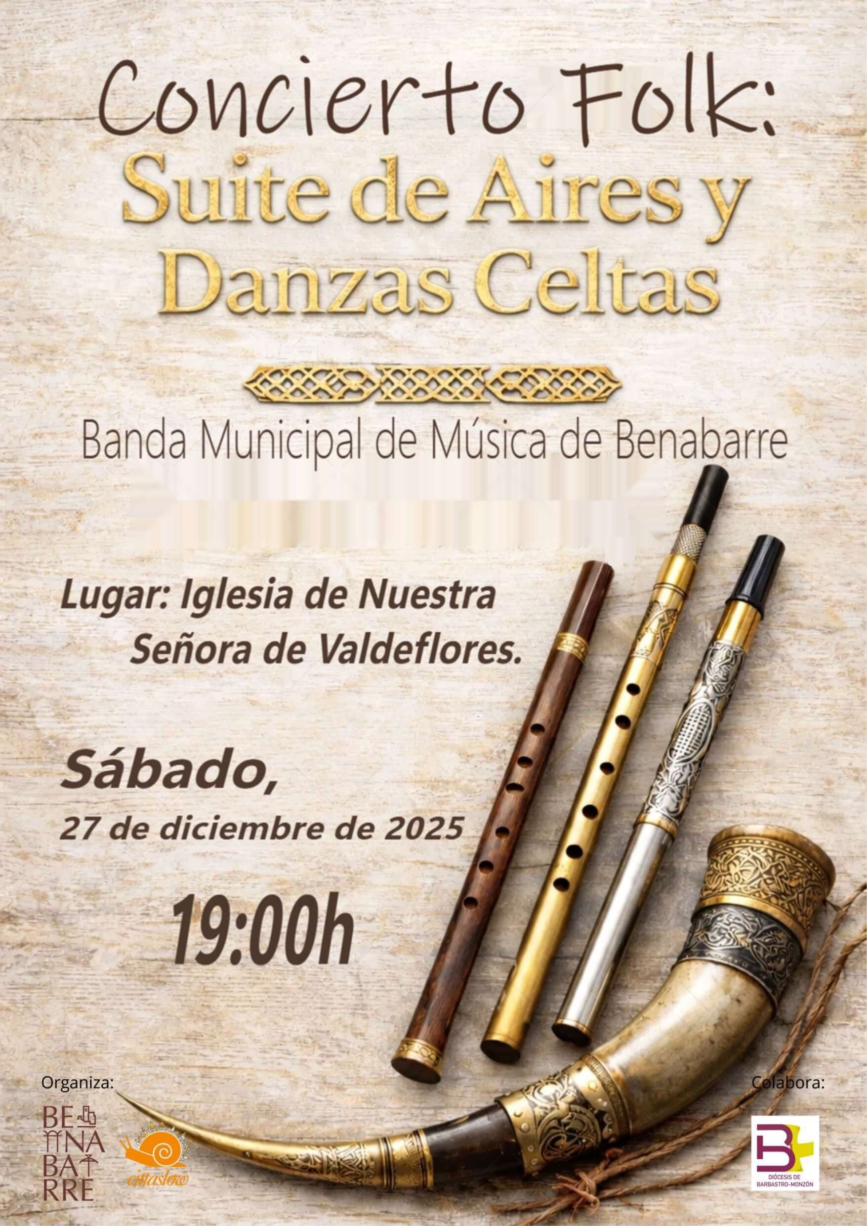 El concierto se celebrará este sábado en Benabarre