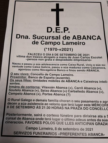 Encadenamientos y funerales contra Abanca