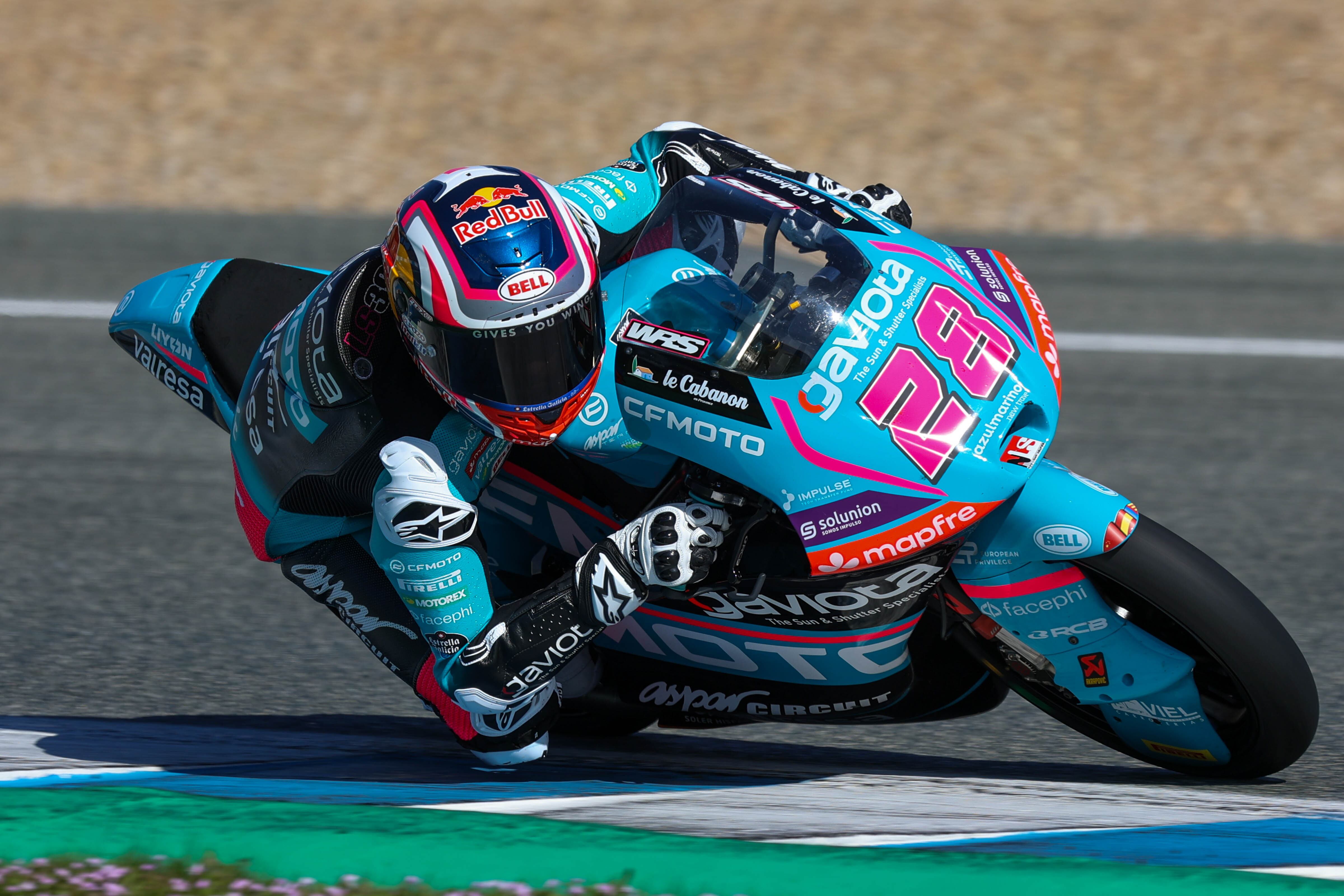 Quiles durante los entrenamientos de Moto 3 en el Circuito de Jerez