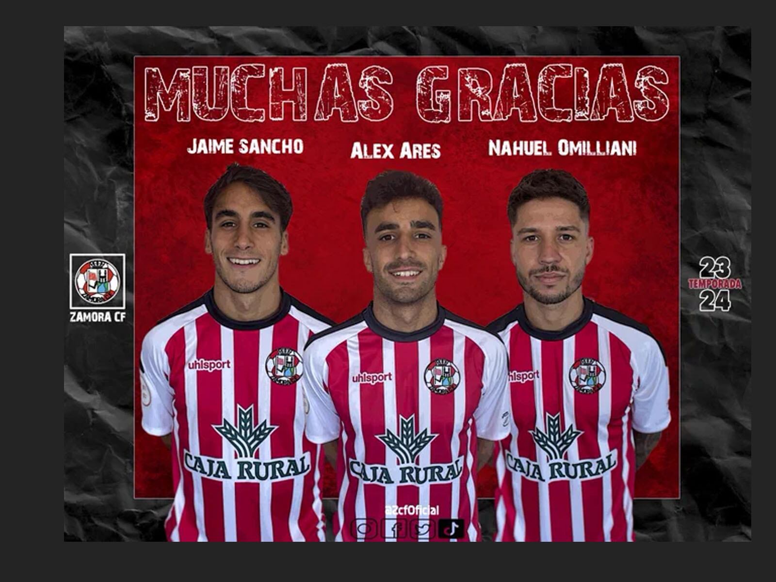 El Zamora CF anuncia la salida de Alex Ares, Sancho y Nahuel