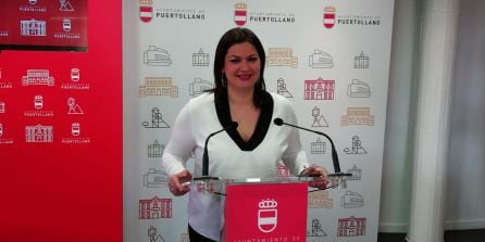 Mayte Fernández, durante la comparecencia en la que anunciaba que no volverá a ser candidata del PSOE en Puertollano