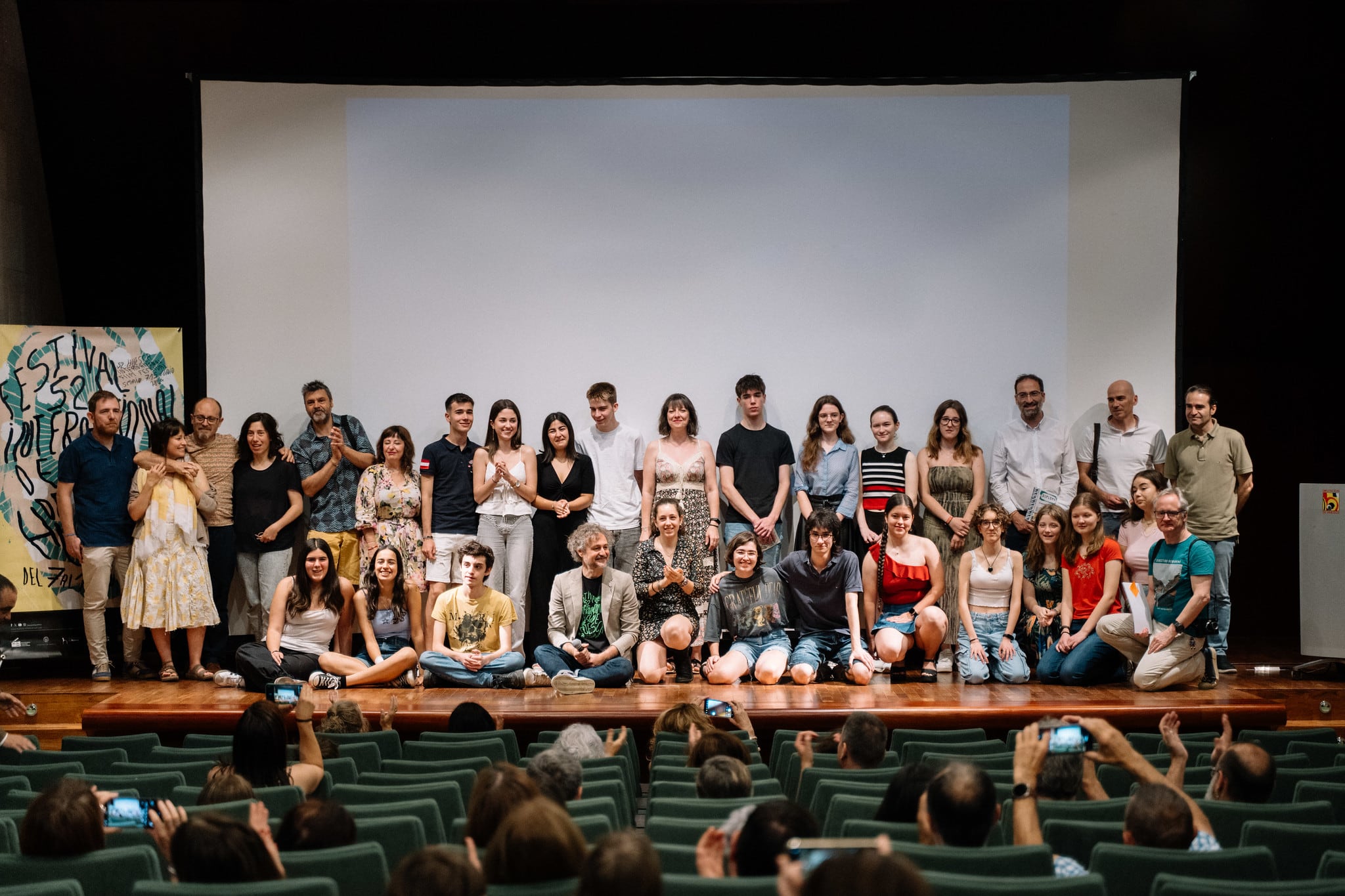 Actividad del Festival de Cine de Huesca con alumnos de instituto