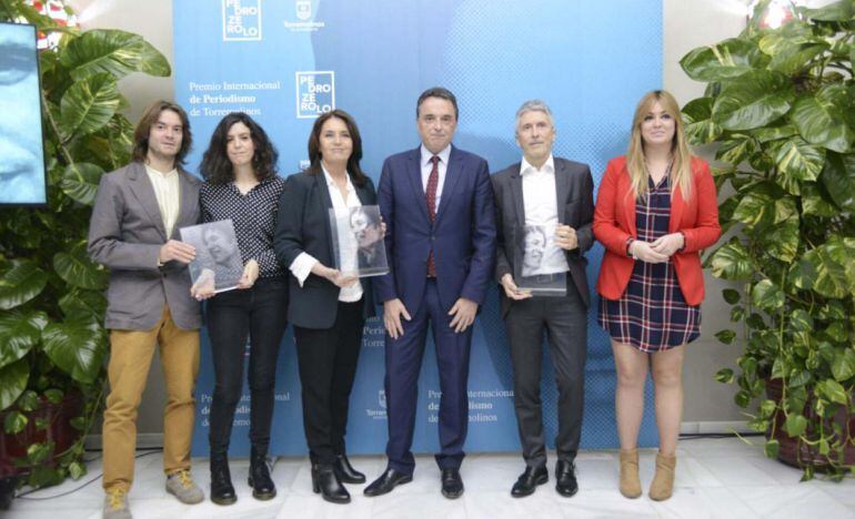 Los premiados junto al alcalde de Torremolinos, José Ortíz 