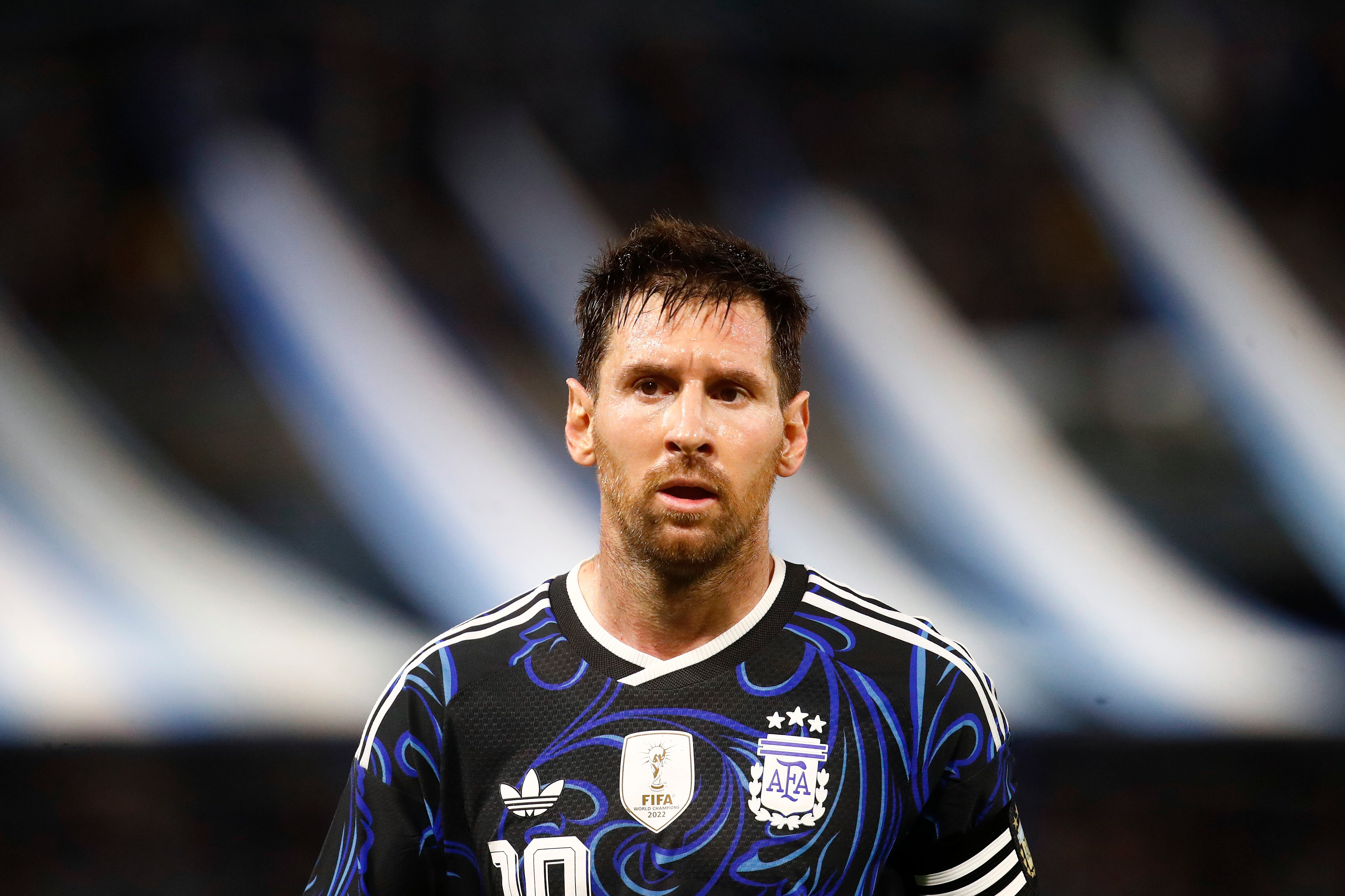 Lionel Messi, durante un partido amistoso de la selección argentina