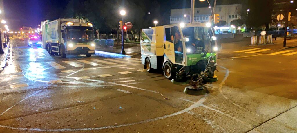 Trabajos de limpieza en Gijón.