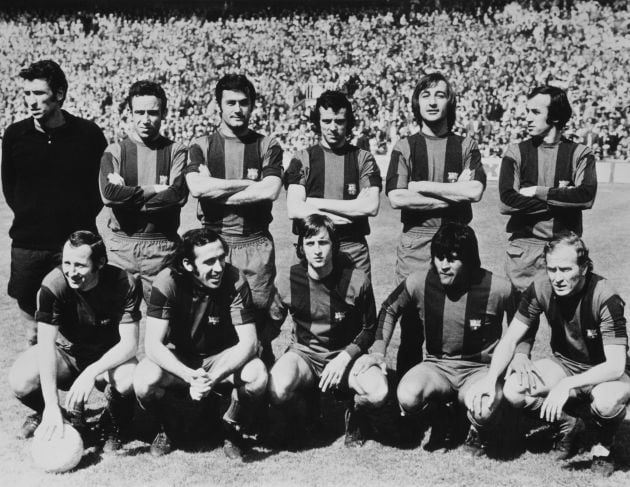 El Barcelona de Cruyff en una imagen de mayo de 1974.