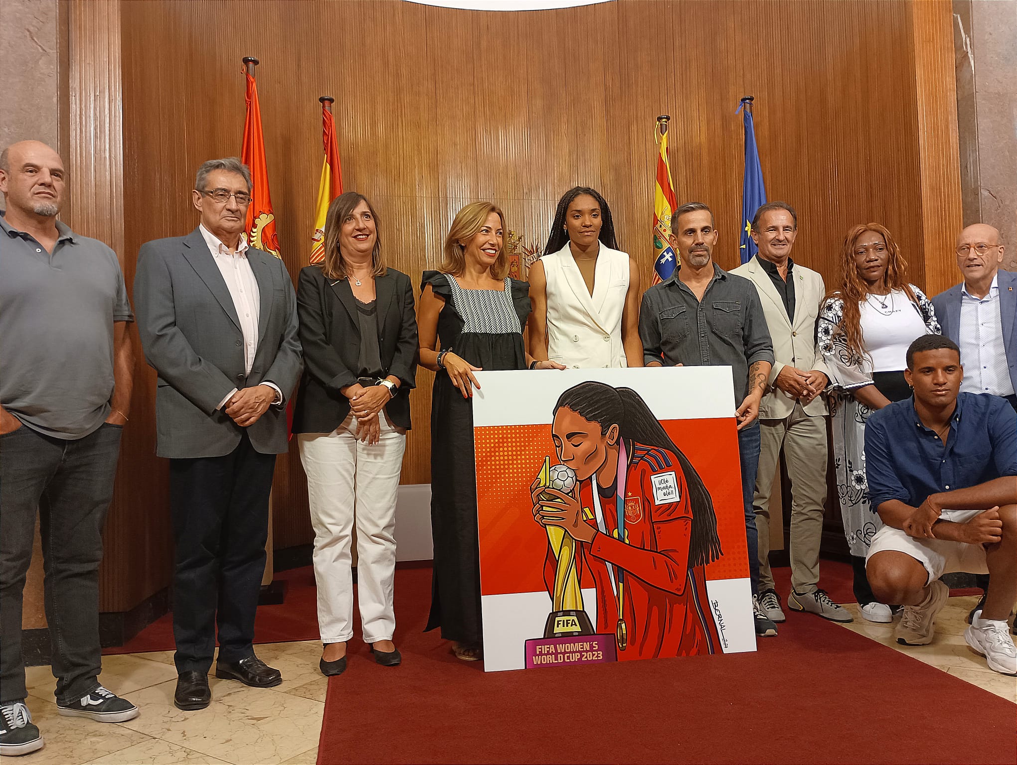 Recepción a Salma Paralluelo en el ayuntamiento de Zaragoza