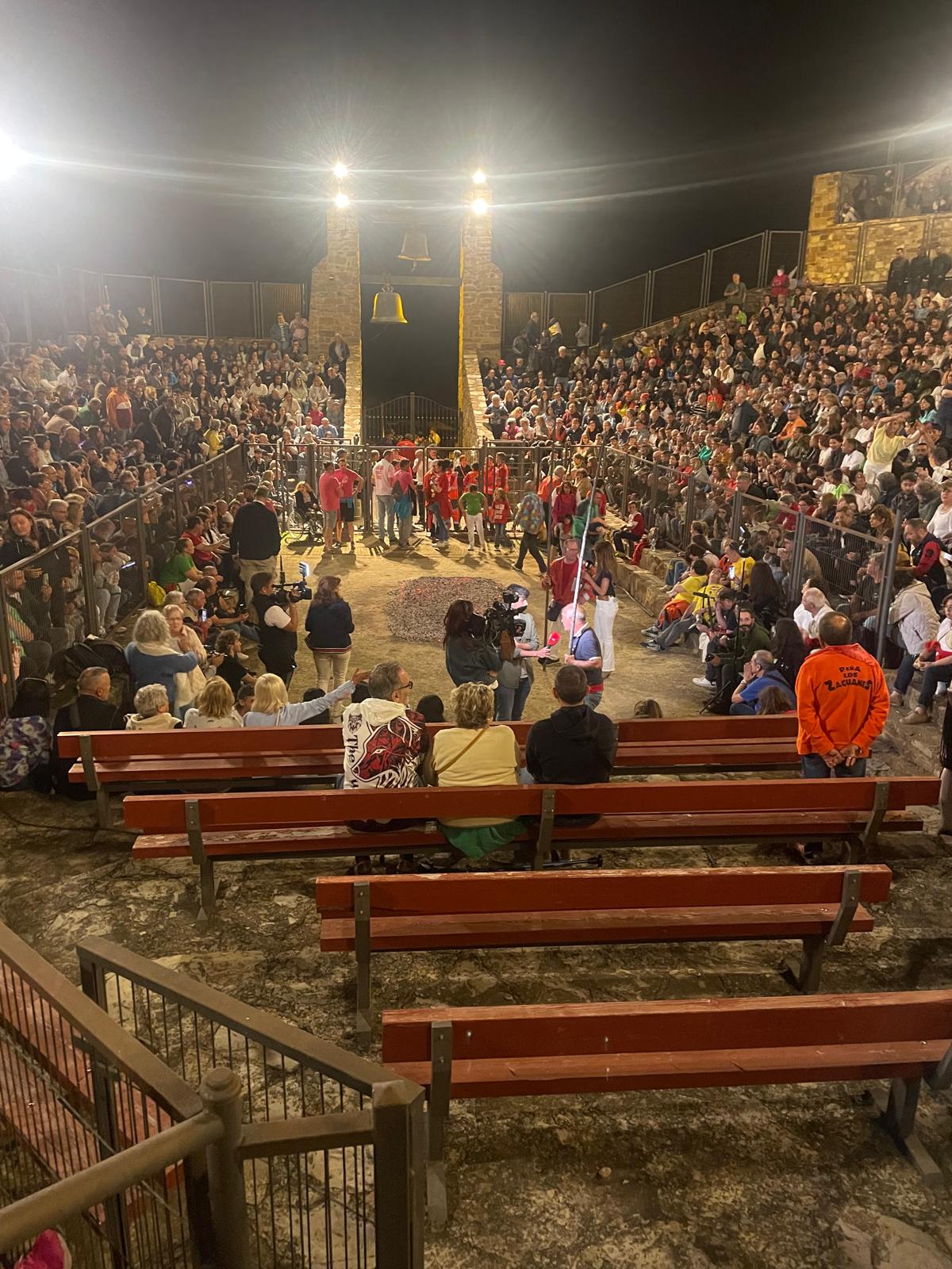 Antiteatro de la Virgen de la Peña, momentos antes del paso del fuego 2024.