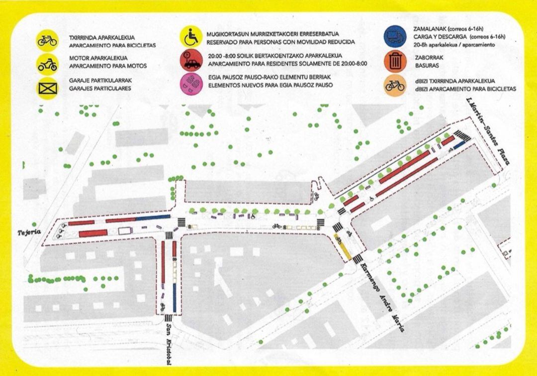 La calle Tejeria será peatonal del 12 al 25 de abril.