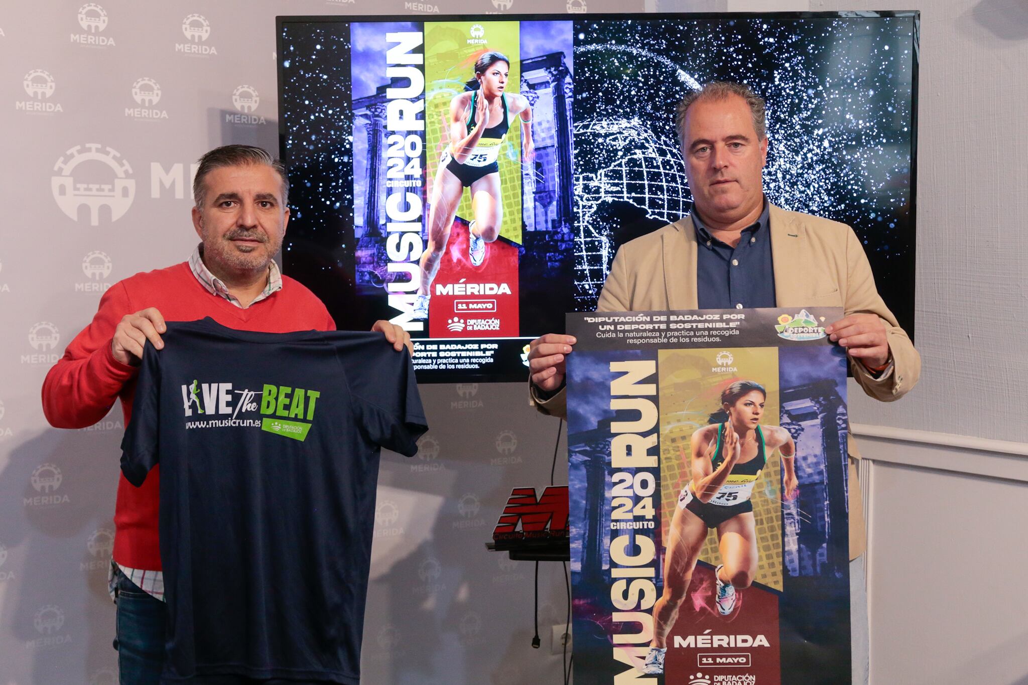 TONI MARÍN Y JOSÉ MARÍA VARGAS EN LA PRESENTACIÓN DE LA MUSIC RUN