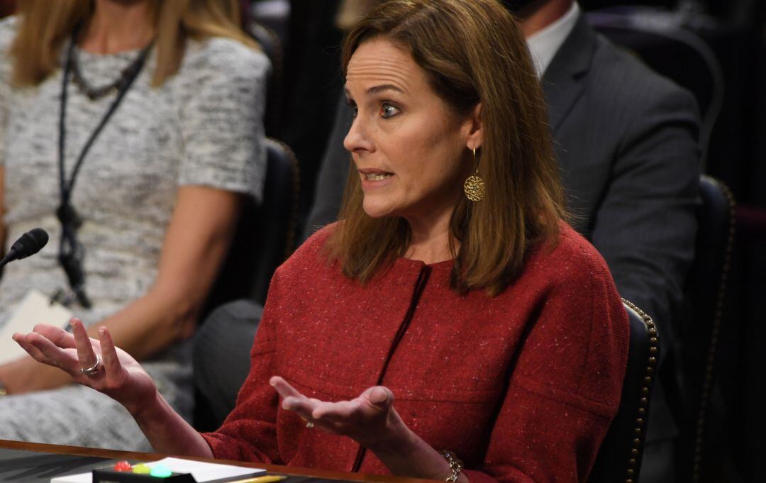 Amy Coney Barrett, la candidata de Donald Trump al Supremo.