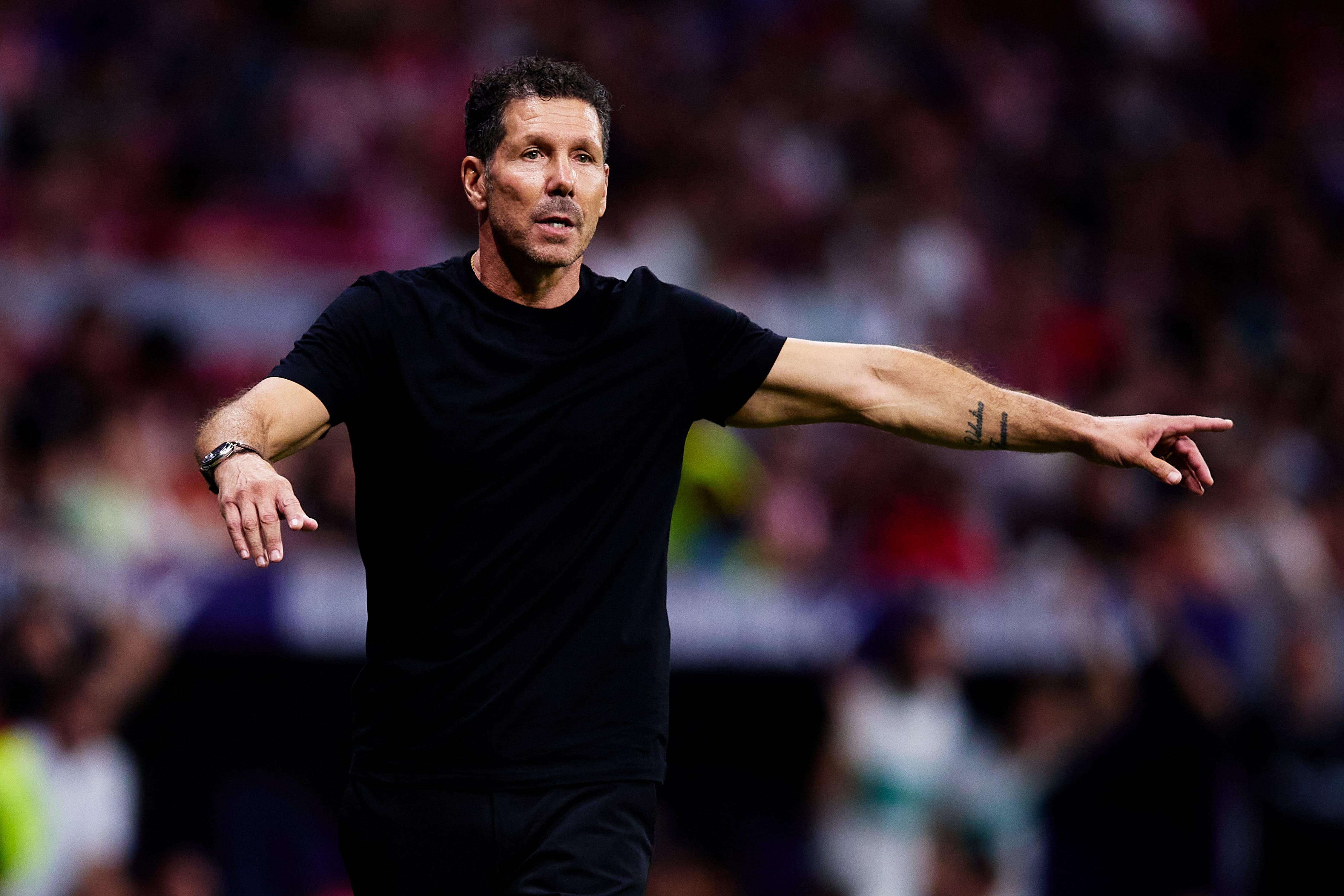 Diego Pablo Simeone, en el Atlético de Madrid-Elche