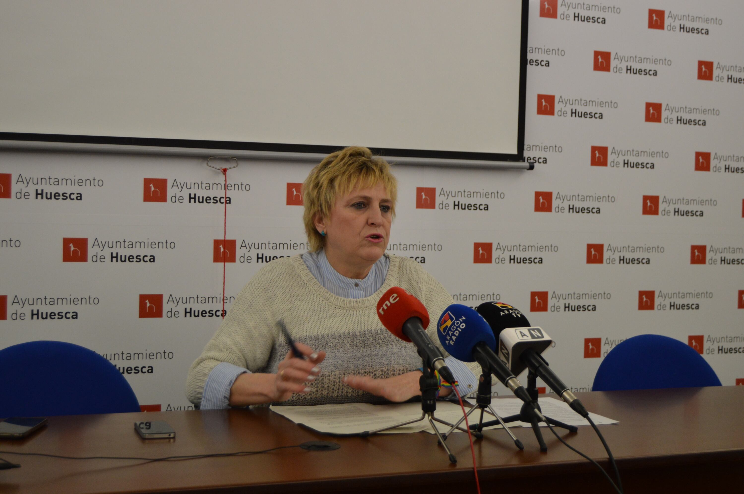 Carmen García en su etapa como concejala del Ayuntamiento de Huesca