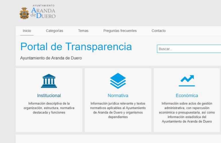 El portal de transparencia de la web municipal será uno de los vehículos para cumplir con esta ordenanza