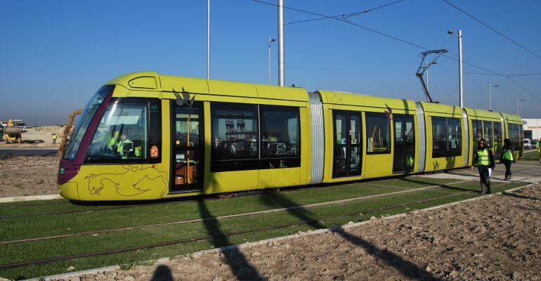 Tranvía de Jaén en pruebas.