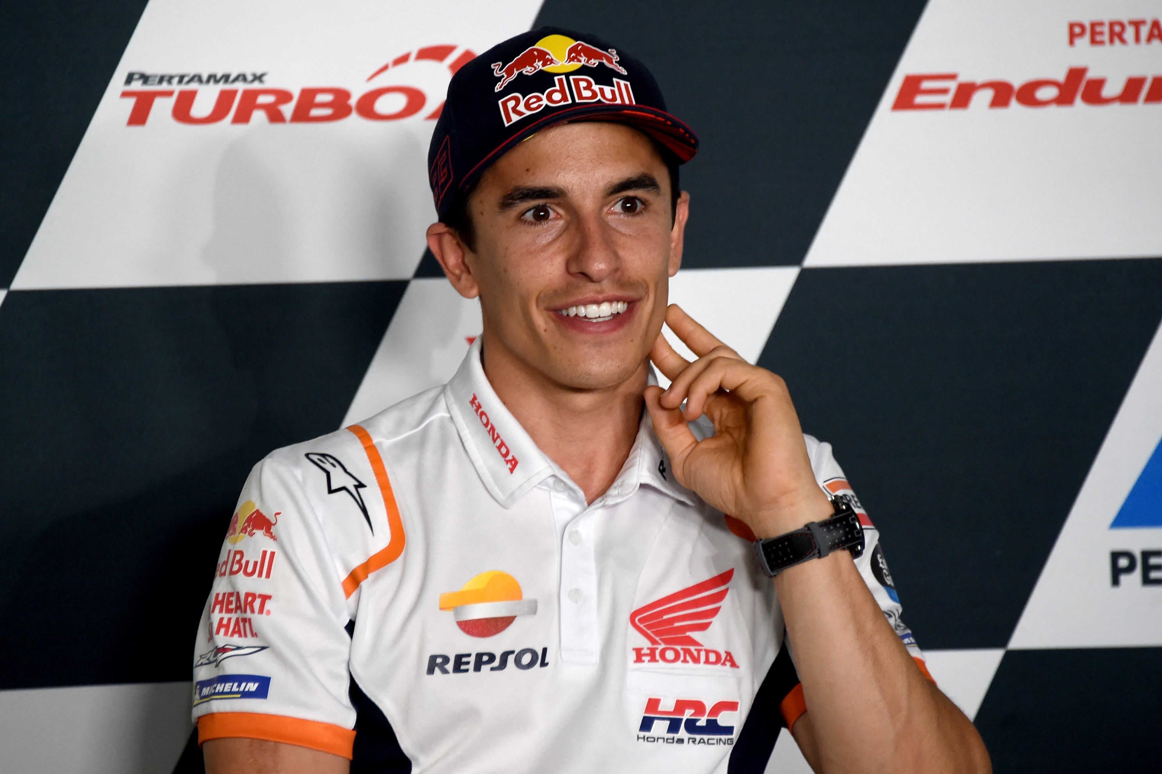 Marc Márquez, en la rueda de prensa previa a la carrera de Mandalika