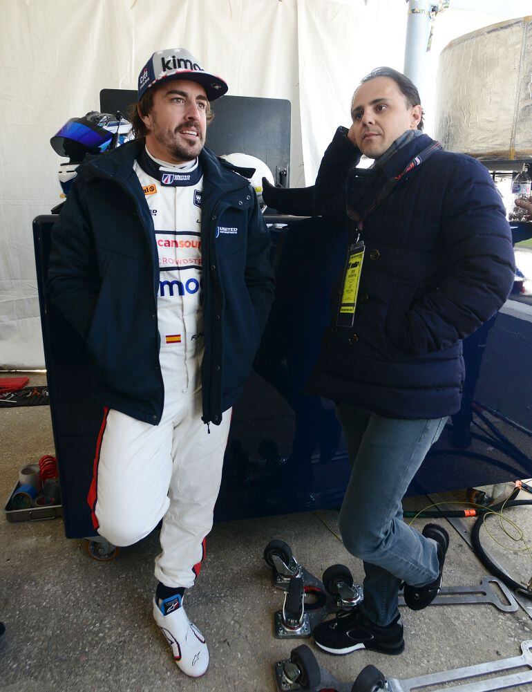 Alonso y Massa, este enero, en Daytona