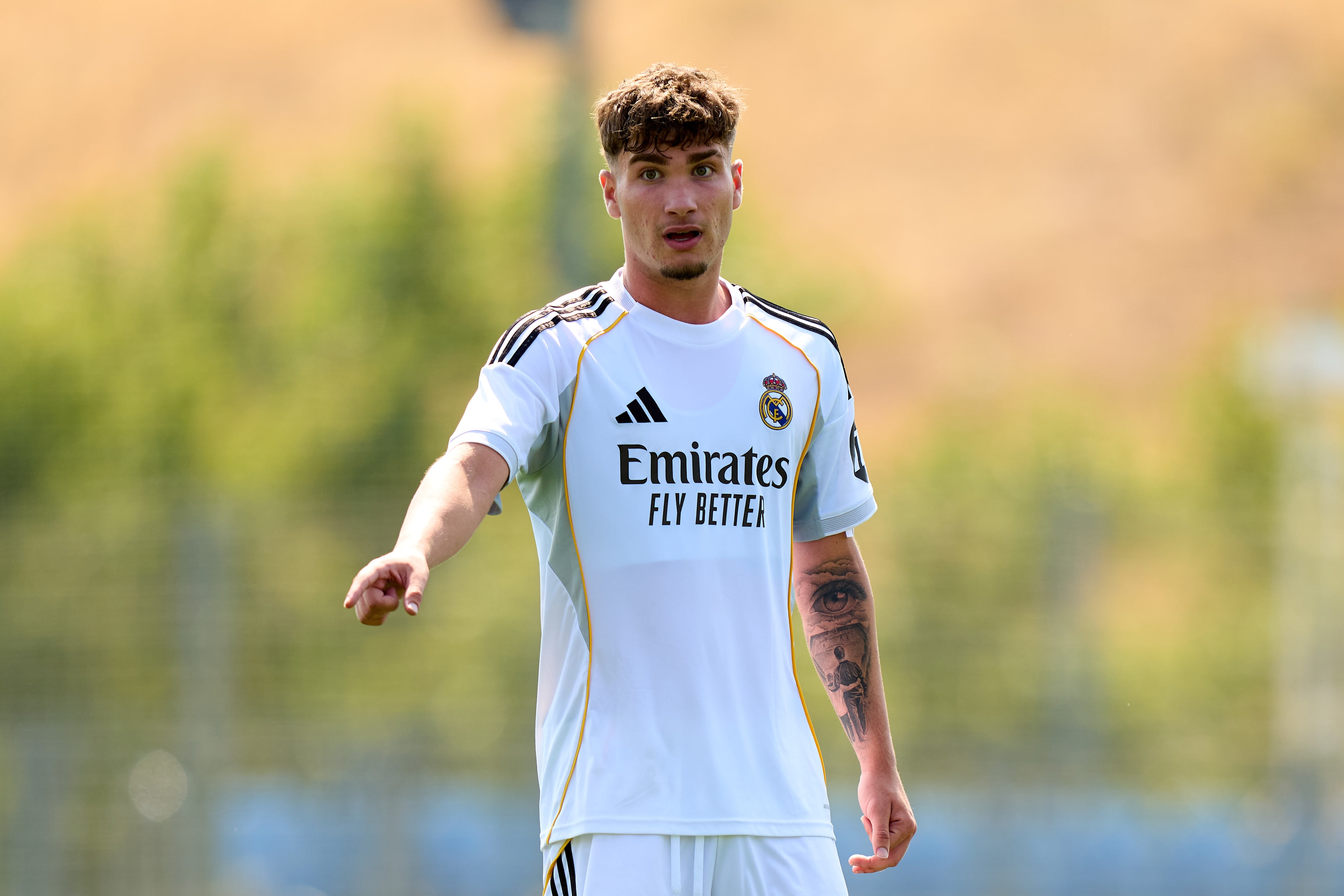 Jorge Cestero, durante un partido con el Real Madrid Castilla