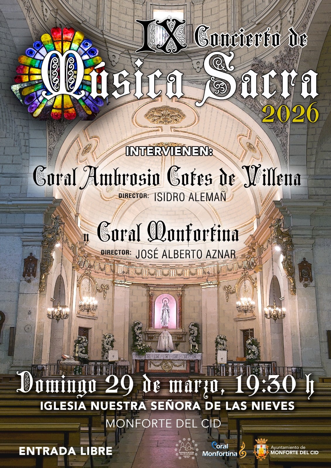 Cartel del concierto en Monforte